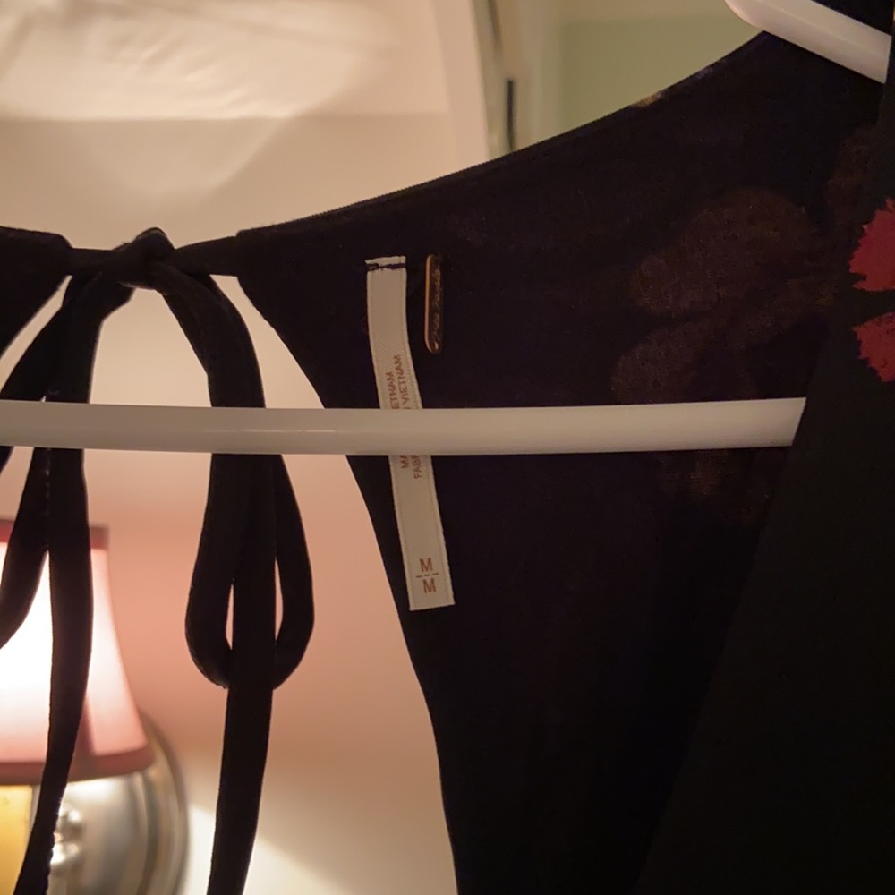 Free People Date Night Black Long Sleeve Mini - Picture 4 of 7